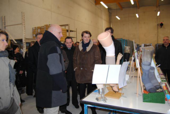 Visite du ministre de l'conomie, des finances et de l'industrie  Mr BAROIN.  